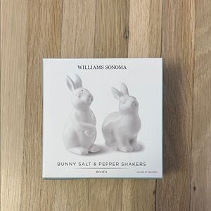 Williams Sonoma White Bunny Salt & Pepper Set
